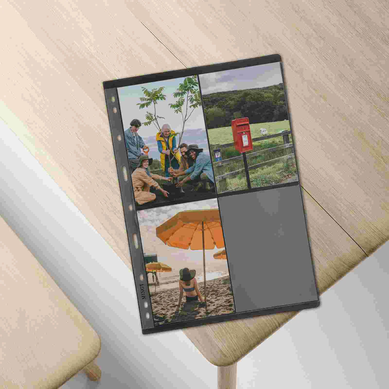 Álbum de selos dupla face, armazenamento de álbuns de folhas soltas para colecionadores, coleta de pvc com 10 peças