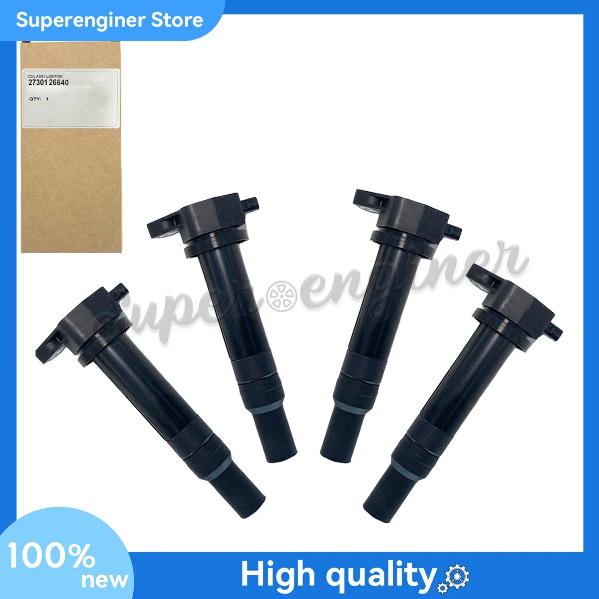 

4Pcs Ignition Coil 27301-26640 for 2006-2013 Hyundai Accent Elantra Kia Rio Rio5 Dodge Attitude L4 1.6 2730126640