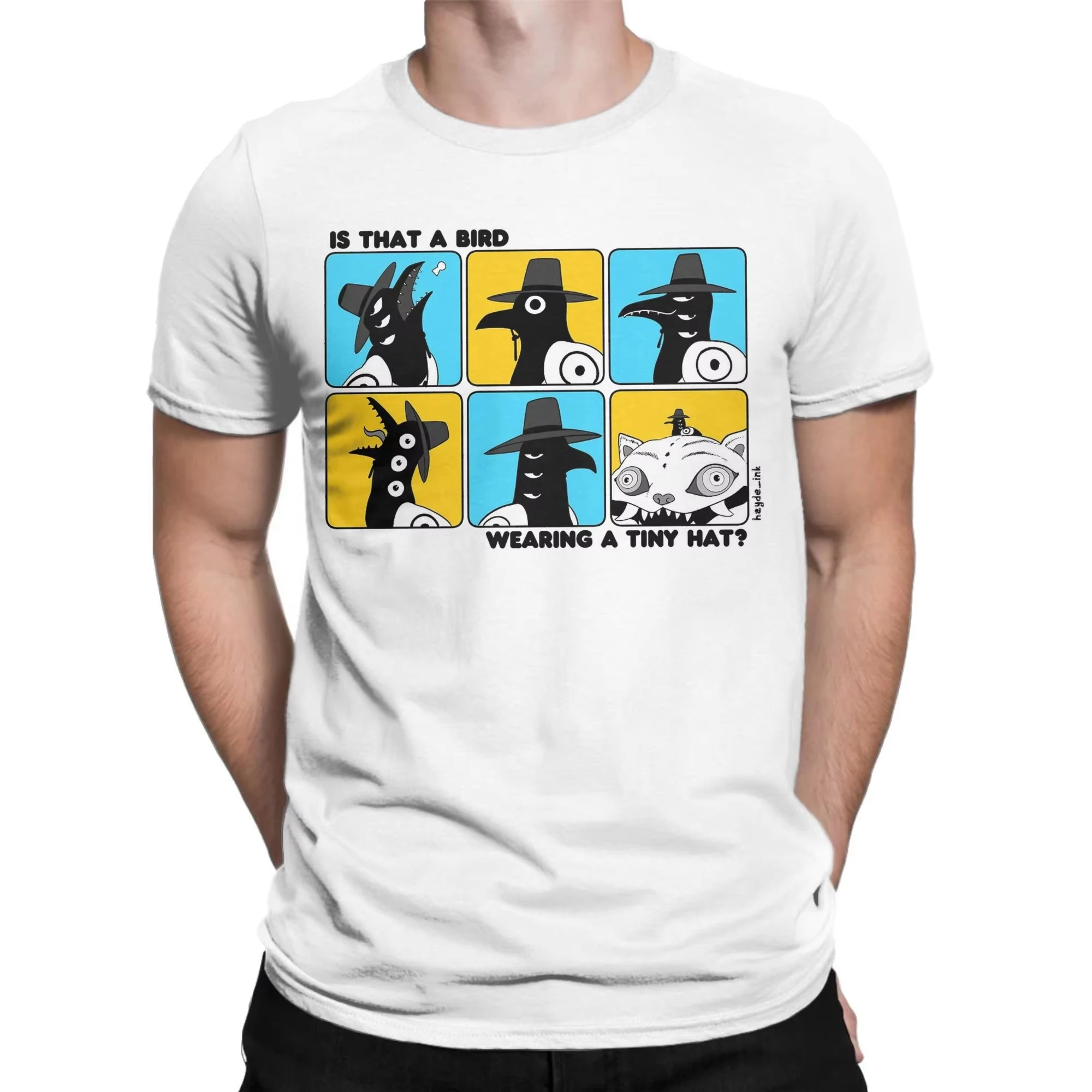 هو أن طائر يرتدي قبعة صغيرة Kpop شيطان الصيادين القطن تي شيرت الرجال الصيف تي شيرت س الرقبة الهبي تي شيرت بلايز كبيرة الحجم #1