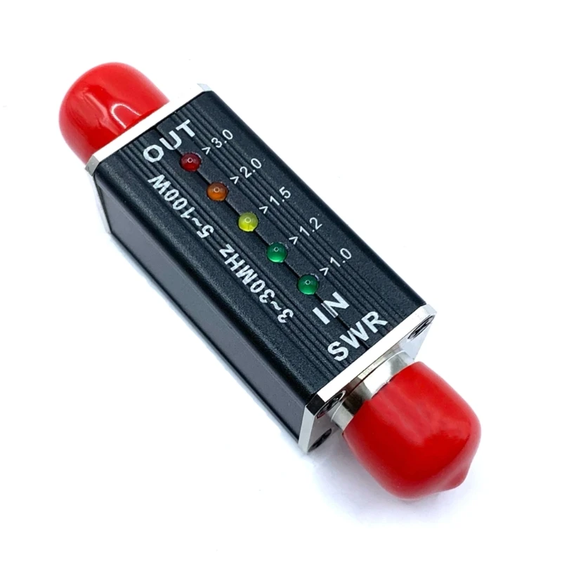 Accurate SWR Meter 3-30MHz Frequency Shortwaved Standing with 5 LED ≤100W