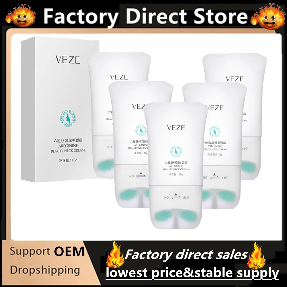 

5Pcs/lot Neck Wrinkle Cream Stick With Roller Whitening Firming Moisturizing Skin Fade Lines Rejuvenation Chin Neck Care Product