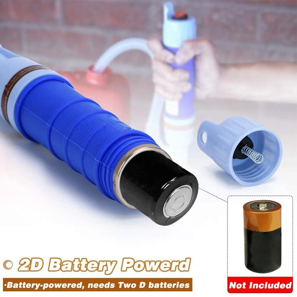 Battery Operated Liquid Transfer Pump Battery Powered Blue/ Red Electric Water Siphon Pump Plastic Portable Home Improvement