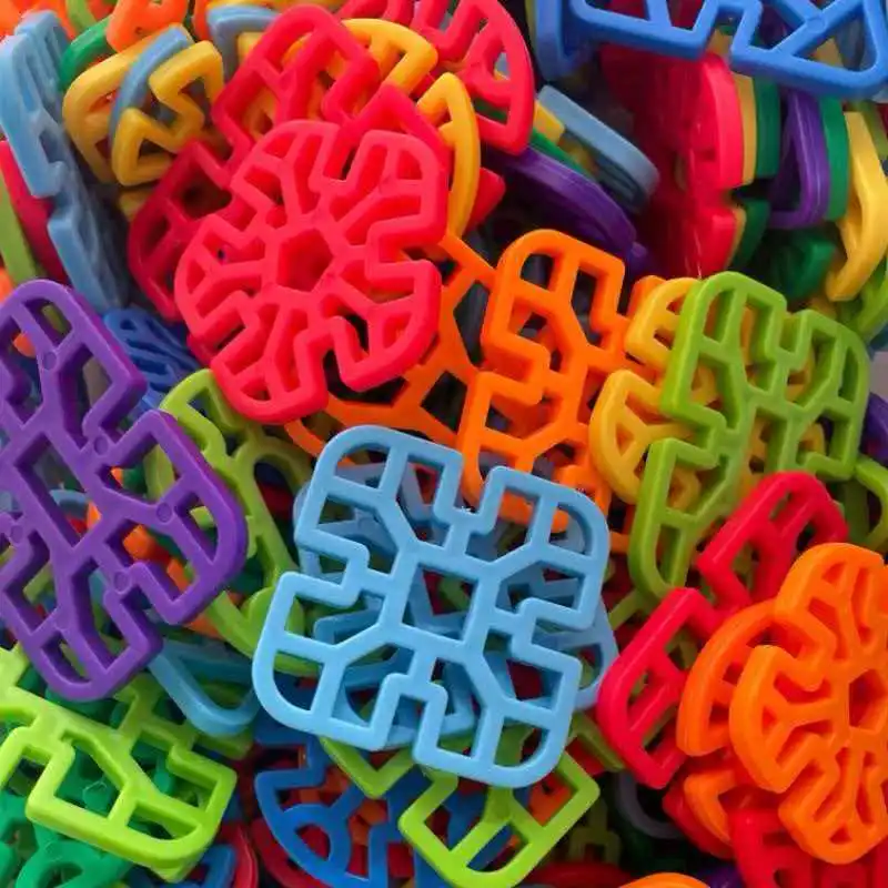 20PCS Geometric Shape Building Blocks Interlocking Toys Bloques Construcción Creative Educational Gifts for Kids Boys Girls