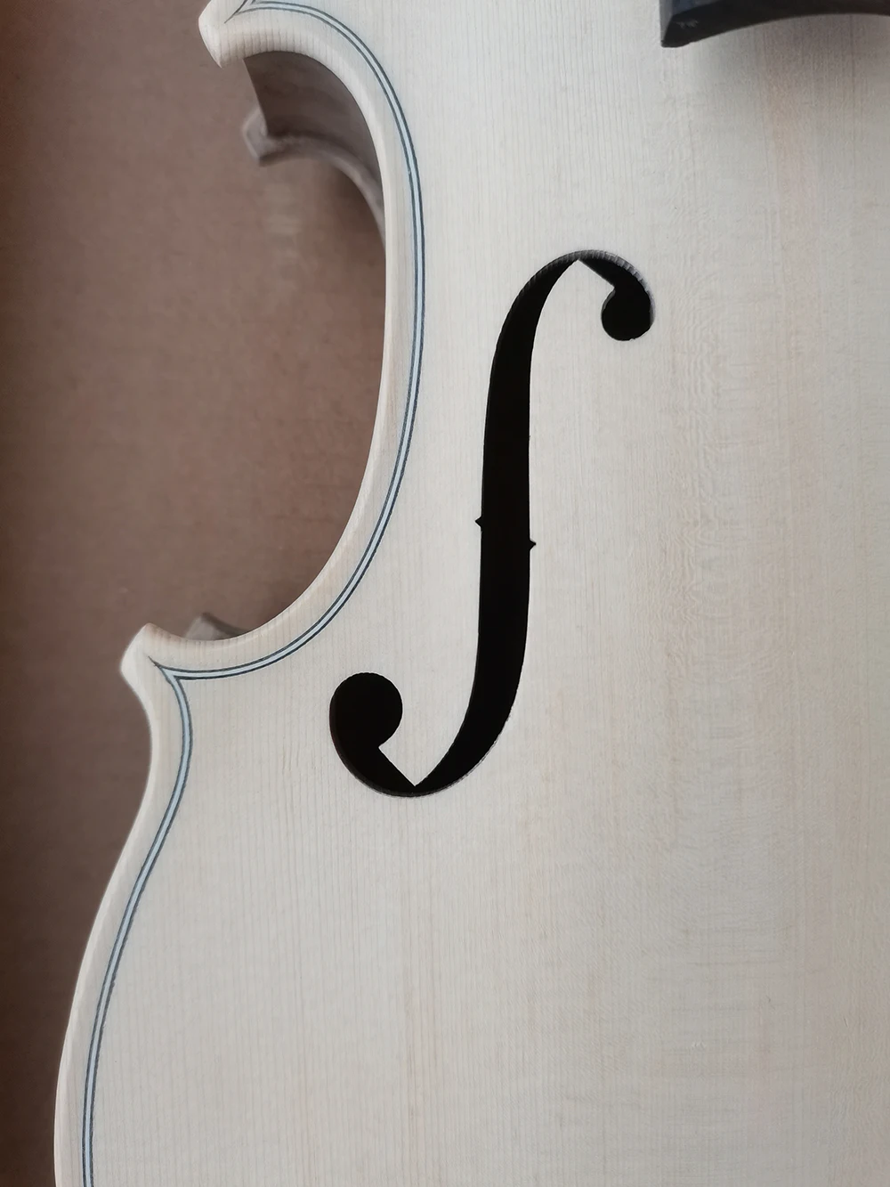 Birdeye Maple white embryo violin unfinished white maple wood violin 4/4 3/4 solid wood DIY white violin Accessories with ebony