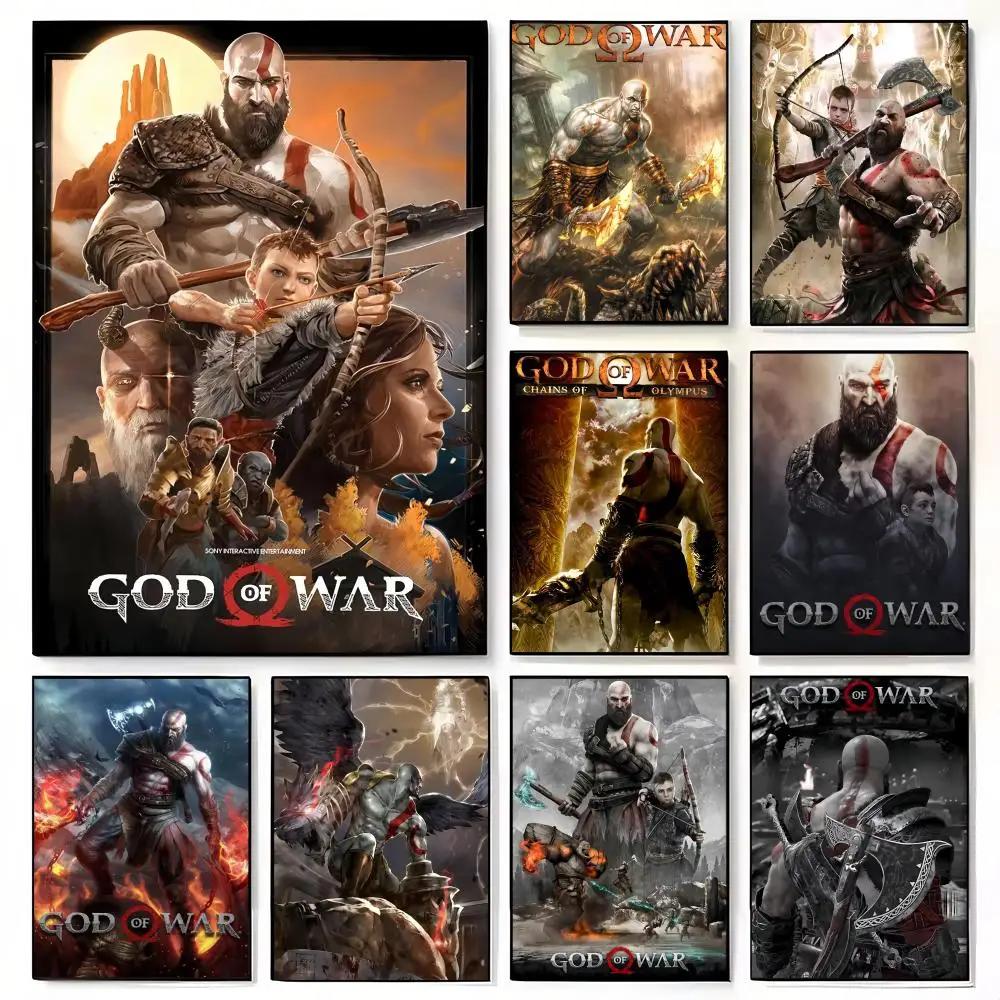 Classic Game G-God Of War Poster Decorative Wall Art for Living Rooms, Bedrooms, Bars & Cafés, Stylish Home Décor Gift