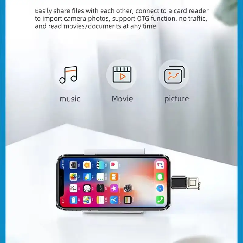 USB 3.0 OTG Adapter for iPhone 14 13 12 11 Pro XS Max XR X 8 7 iPad,Lightning to USB 3.0 Adapter Compatible with iOS 13 & Above image 5