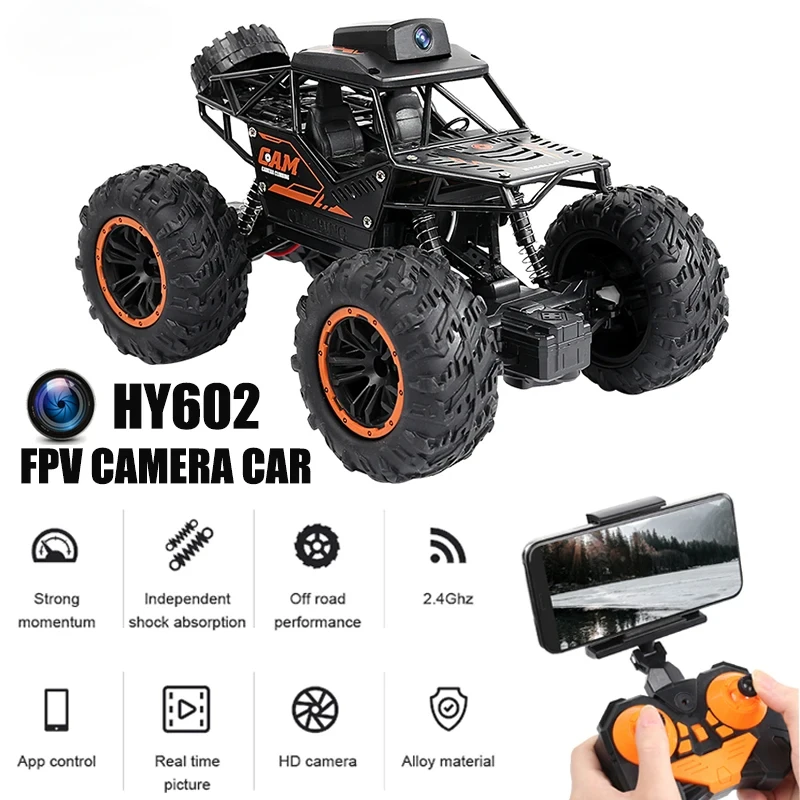 Rc Car With HD Camera FPV WIFI Machine On Remote Control Stunt 1:18 2.4G SUV Radiocontrol Climbing Toys For Kids on a Sign