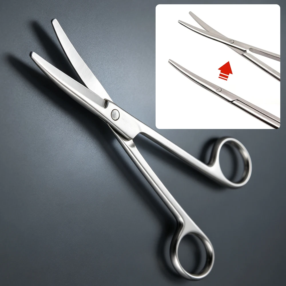 TC 14cm Curved Metzenbaum Scissors Blunt Tips Stainless Steel Surgical Scissors for Tonsil Procedures and Fine Tissue Dissection