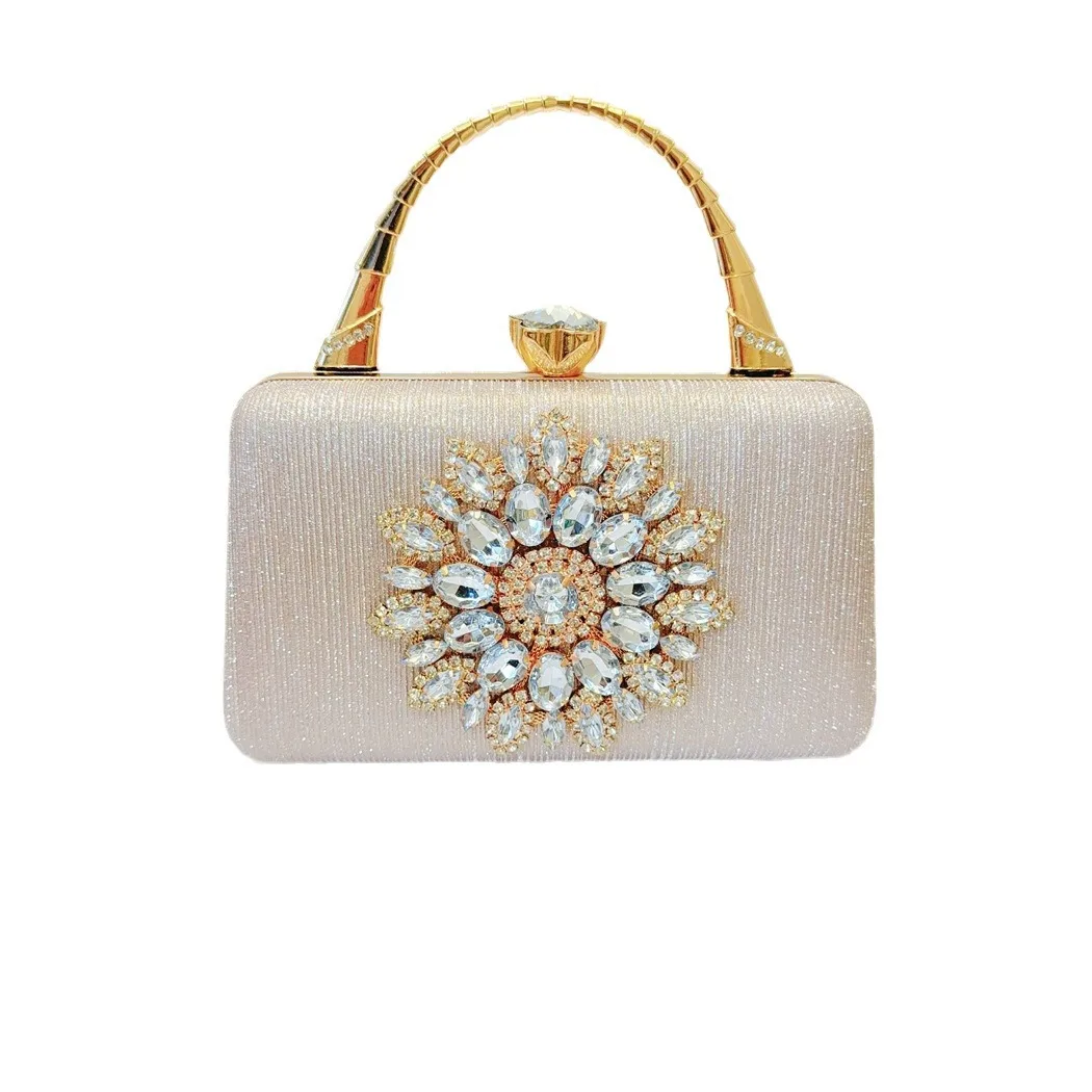 

Rhinestones - Decorated Dress Tote Bag, Also Suitable As An Evening Shell Bag. It's A Fashionable Choice For Party Dinner Events