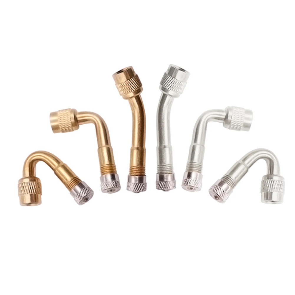 

2 шт., адаптер-удлинитель клапана для мотоциклетных шин, 45 90, 135 градусов, адаптер для углового изогнутого клапана, адаптер для удлинителя клапана для шин, медь