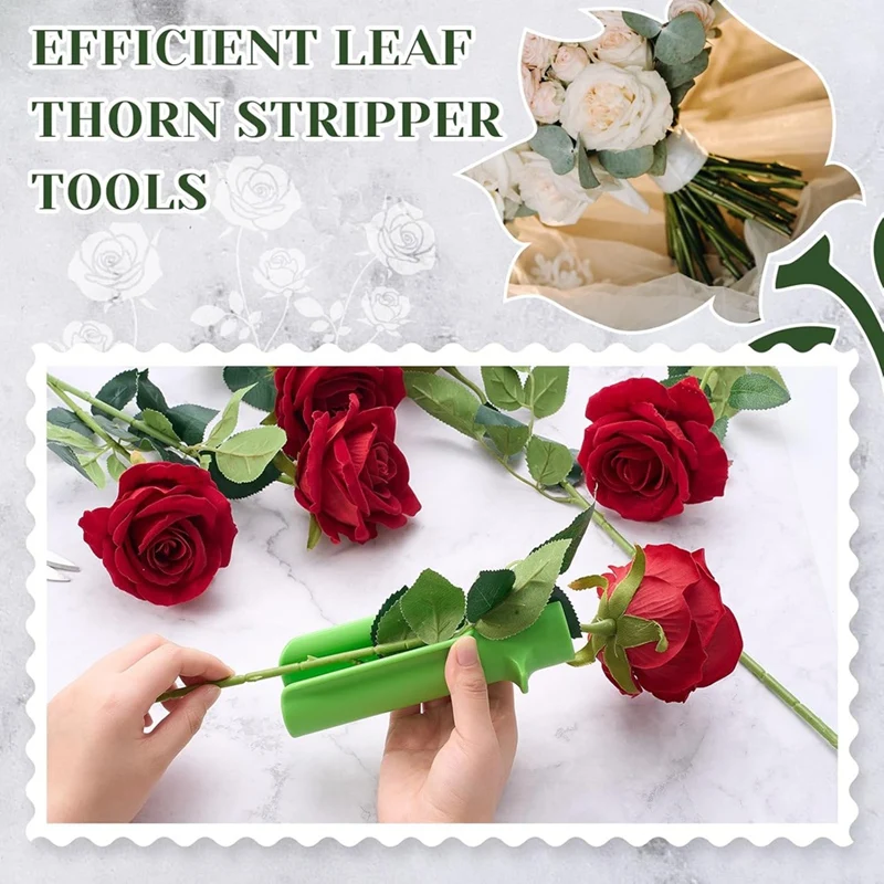 PORK-2 Stuks Rose Stripper Doorn Remover Rose Doorn Stripper Tool Voor Verwijderen Bladeren Doornen Thuis Bloemist Tuinieren Bloemen
