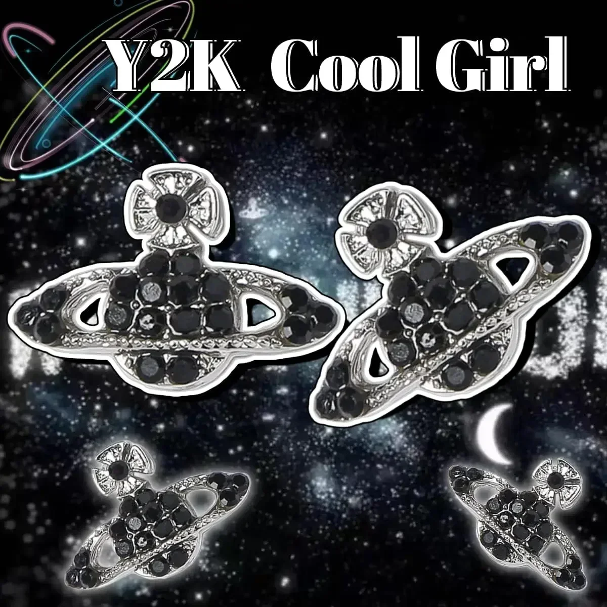 10 Uds. De dijes para uñas de planeta Y2K, diamantes de imitación 3D para uñas, gemas, joyería de diamantes de plata, suministros de decoración artística para uñas Kawaii DIY