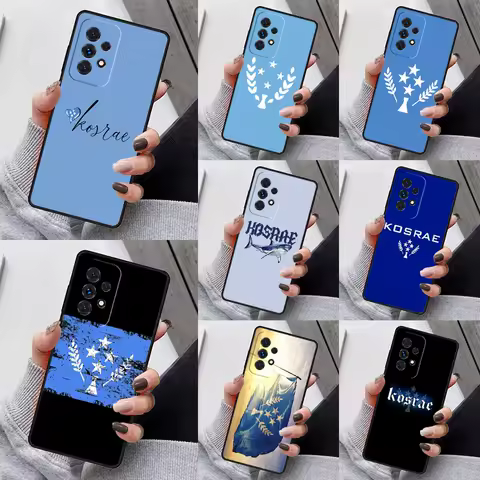 Kosrae Flag Phone Case For Samsung Galaxy S23 S21 S20 FE S24 S22 Ultra Note20 S10 S9 S8 Plus A40 A52 A12 A13 A53