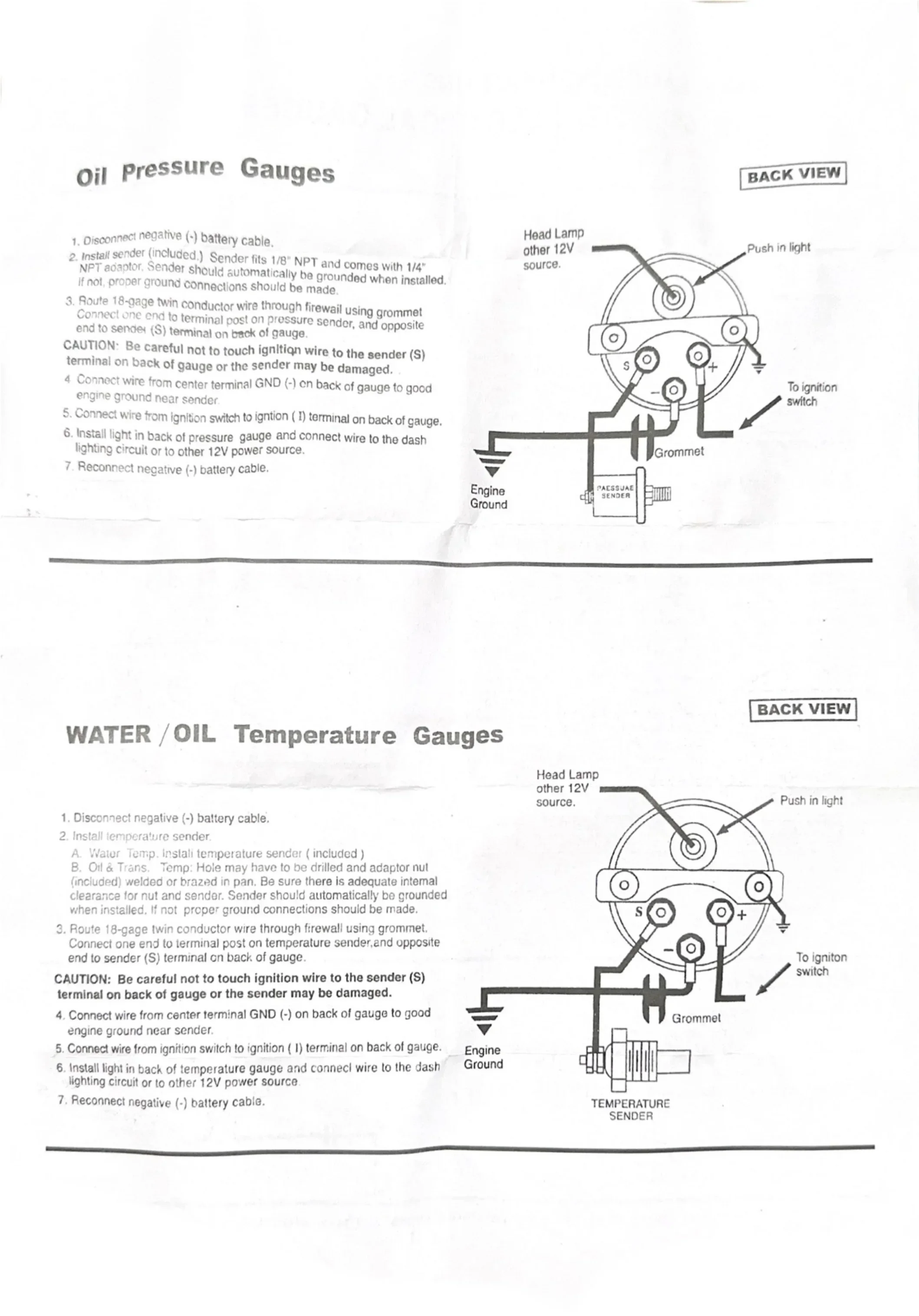 12V Universal Fahrzeug 2'' 52MM Öldruck- und Wassertemperaturanzeige, Öltemperatur-Voltmeter, Kraftstoffstandsanzeige mit Autohalterung – Detail 11