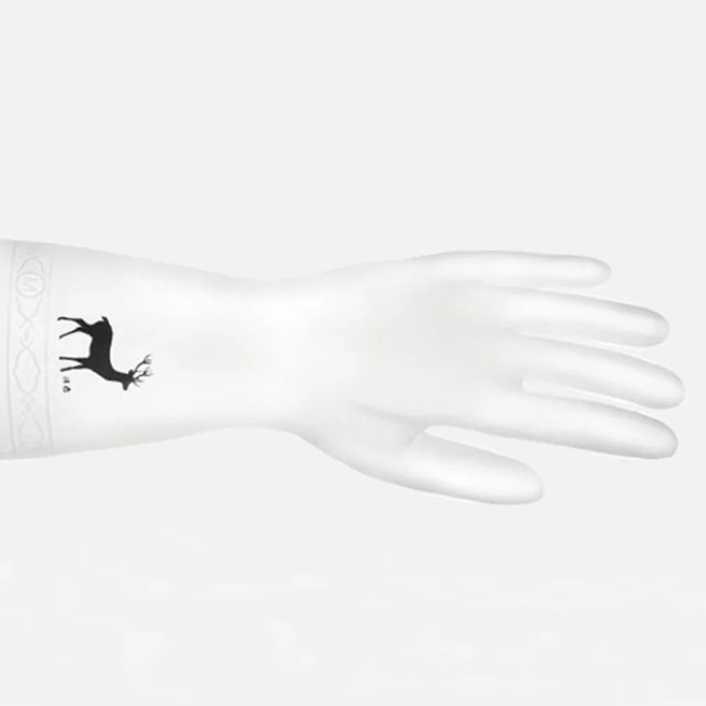 

1 Pair Reusable Translucent Kitchen Cleaning Gloves Household Waterproof Protective Dishwashing Gloves (Size Random Pattern)