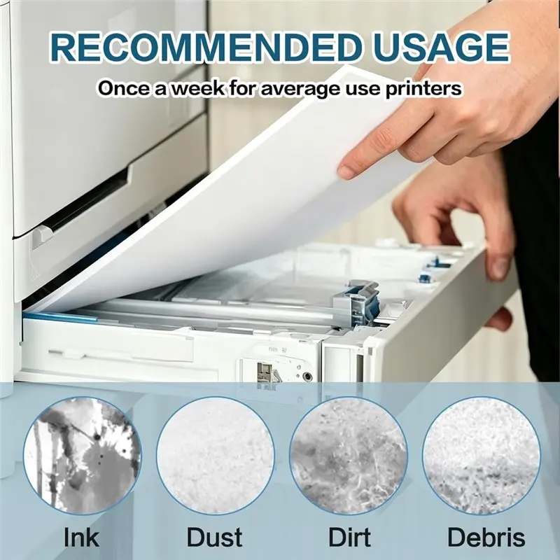 AT82-For Laser& Inkjet Printers Compatible-25-Pack Printer Cleaning Sheets 8.5 X 11