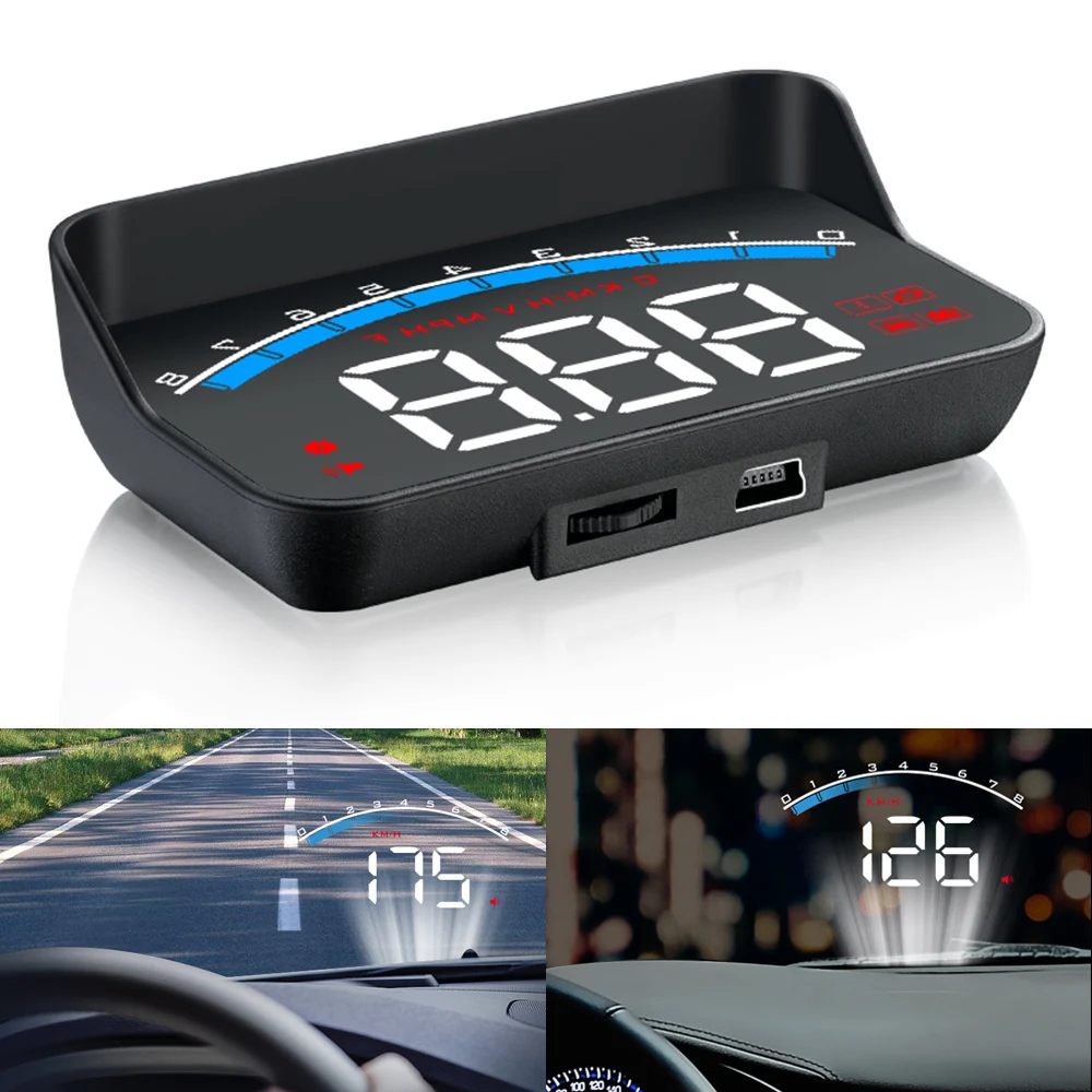 Speedometer M6S Digital Security Alarm Car Head Up Display OBD2 Auto Electronic HUD Display Windshield Screen Projector