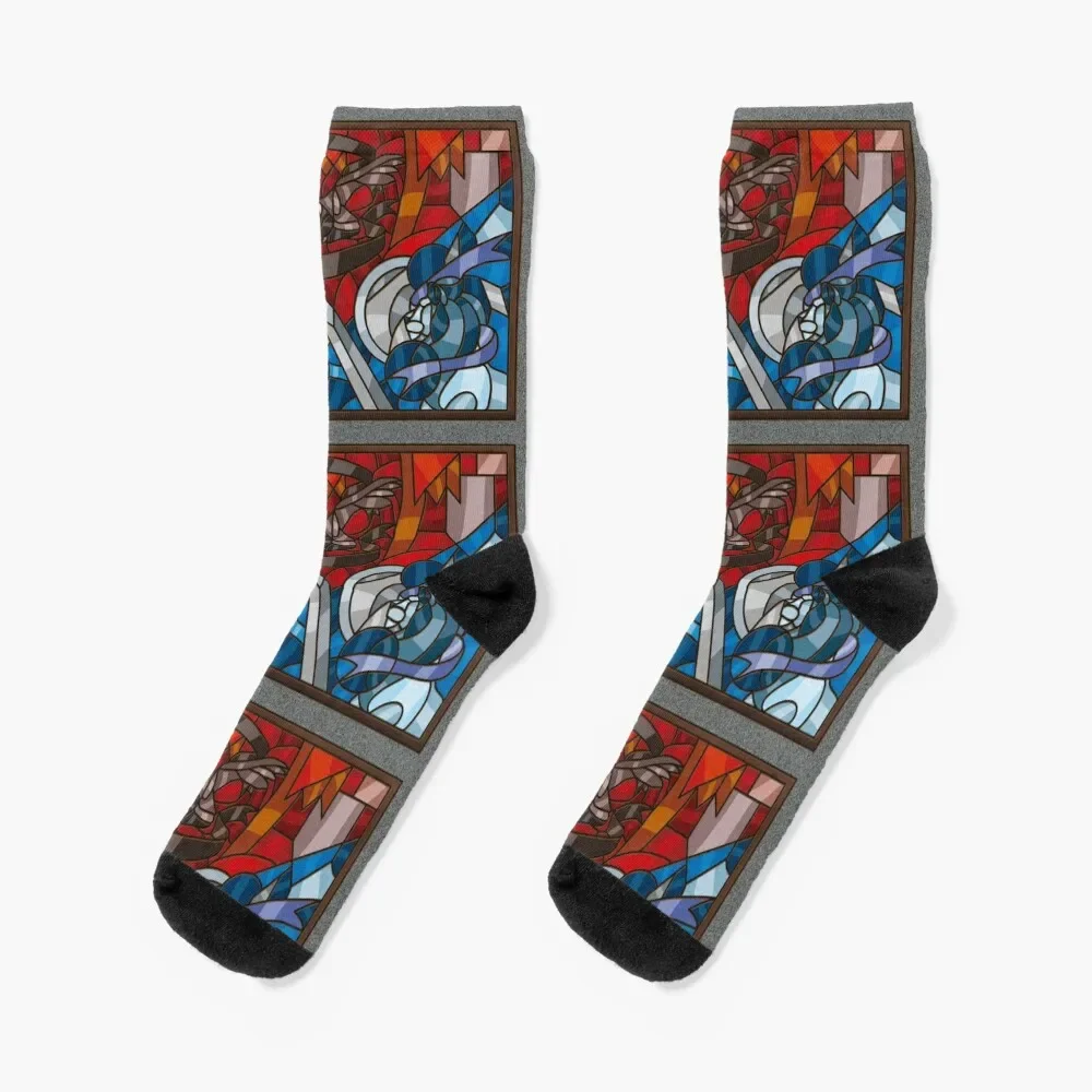 

Stained glass Fire Emblem three houses Socks hiking Rugby FASHION Socks For Girls Men's