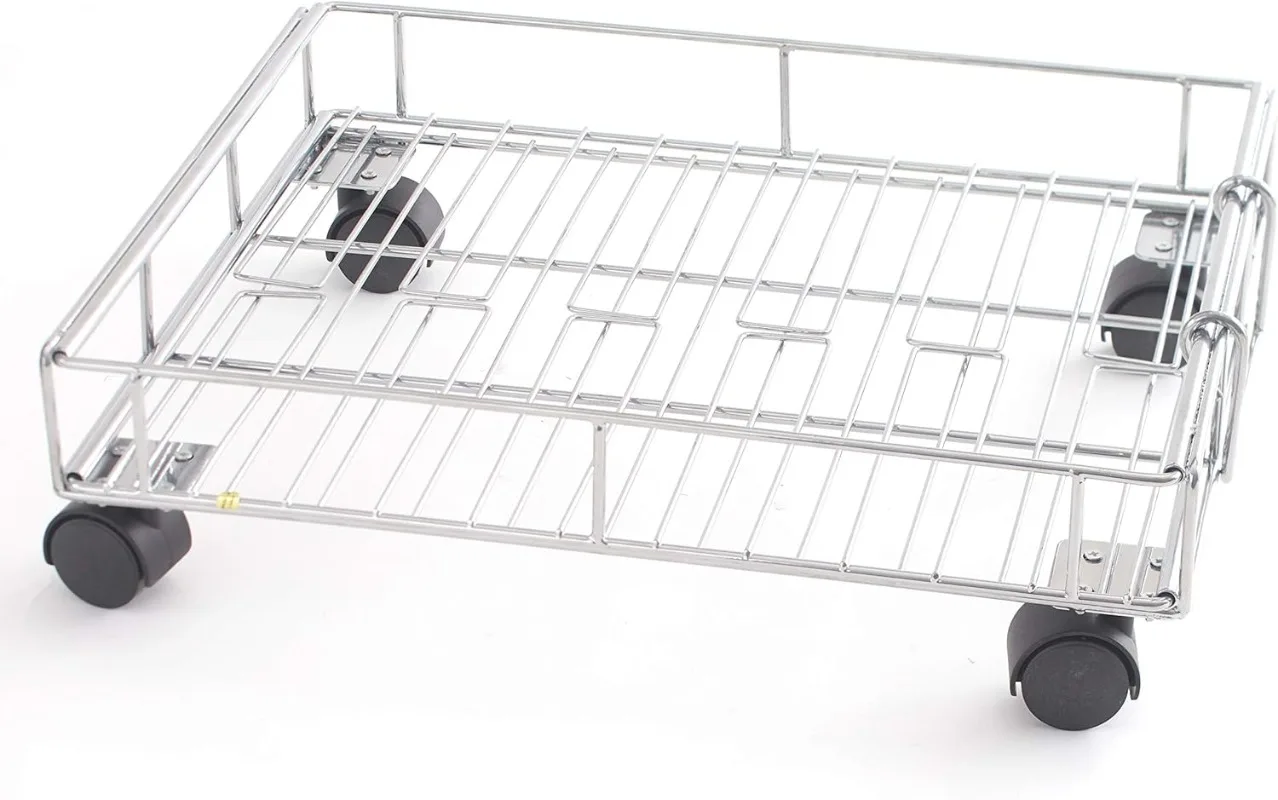 Expandable Rolling Metal Storage Basket-Home and Kitchen Storage Solution,Silver