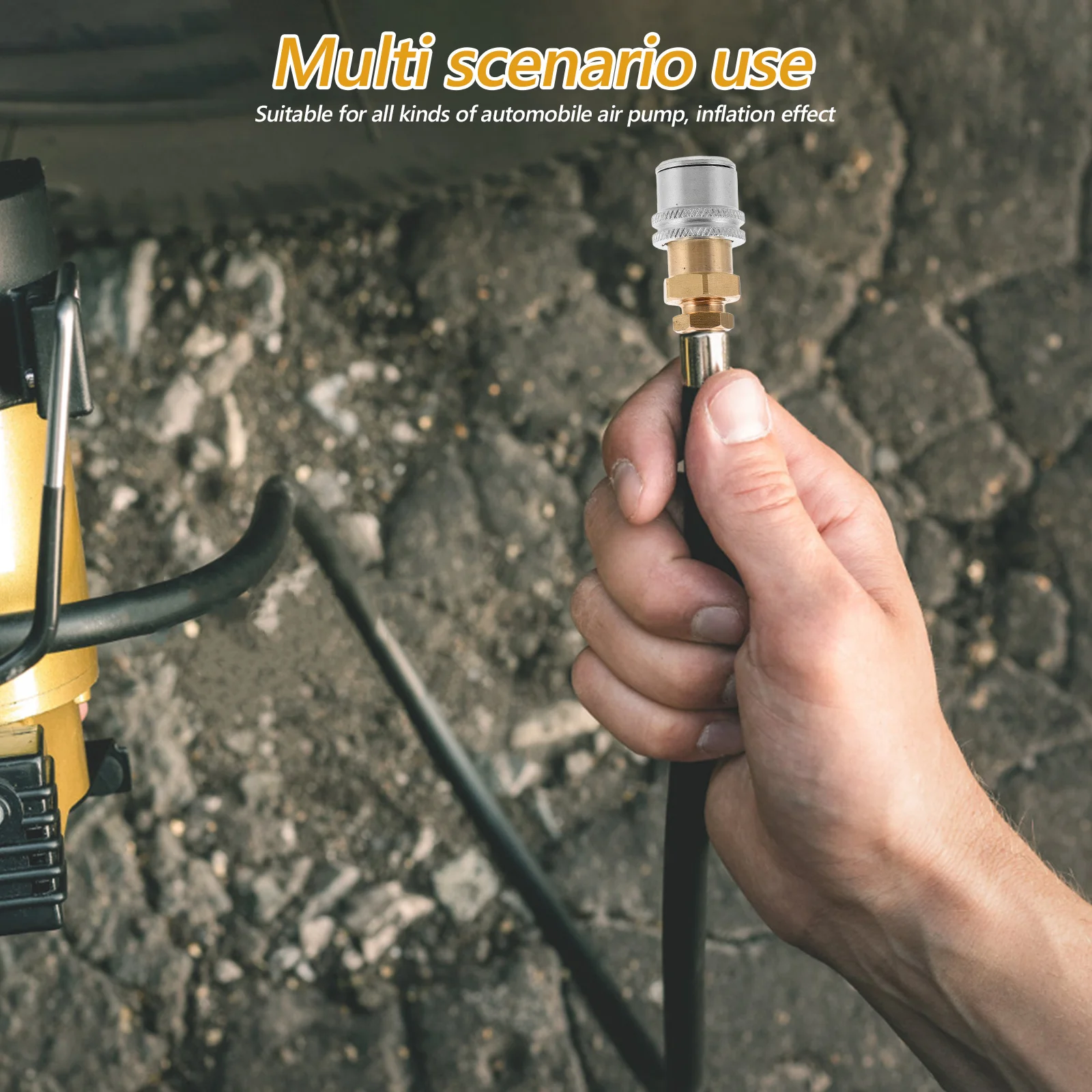 

1pcs Tire Inflator Duty Alloy Selflocking Air Chuck Universal Fit Automotive Pumps Quick Connect Inflation Adapter