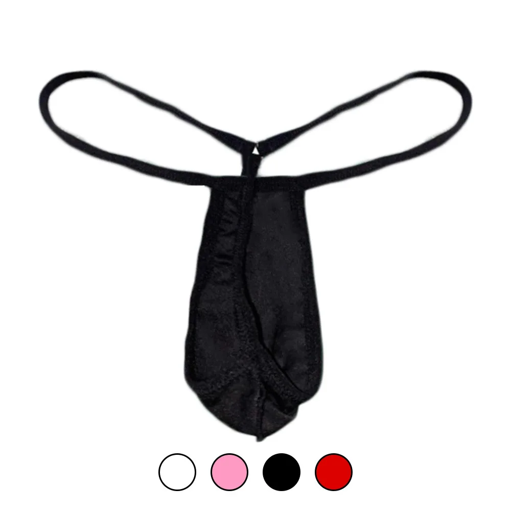 

Sexy Men G-String Stretch Bulge Pouch Sissy T-back Jockstrap Male Underwear Fitness Thin Hip Ice Silk Transparent Smooth Thongs
