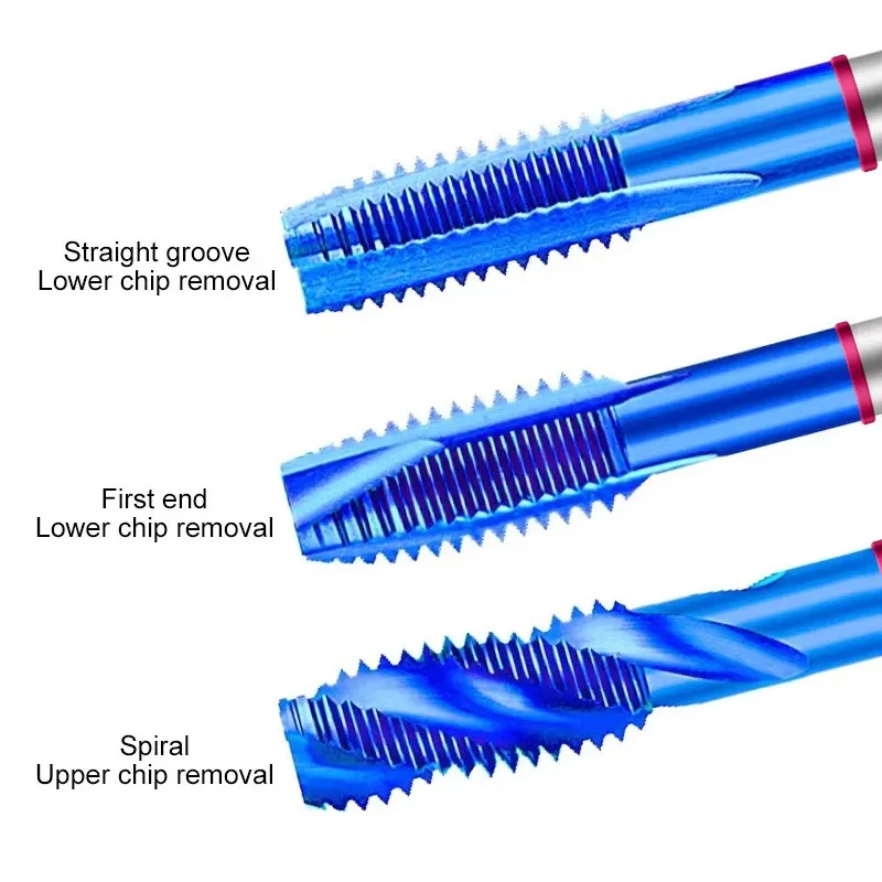 SHAZAM Pink Circle Blue Nano Coating Cobalt Containing Tap Spiral /Straight Groove/Tip End Stainless Steel Machine Taps M3-M24