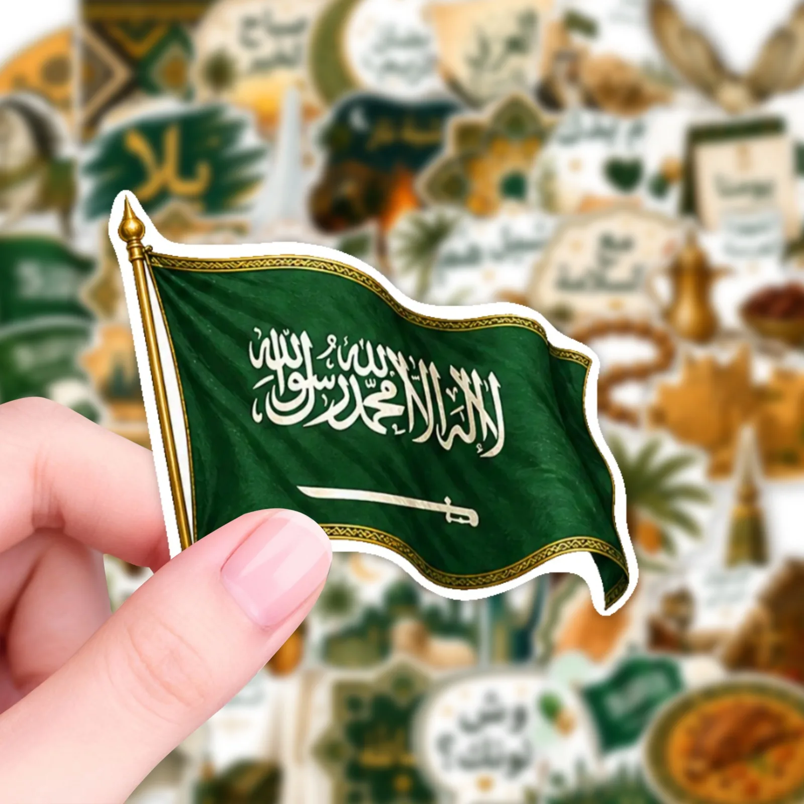 50 PCS Arabic Style Stickers Exotic Cultural Element Decorate Water Cup Bike Scrapbook Phone Case Waterproof Decals view 3