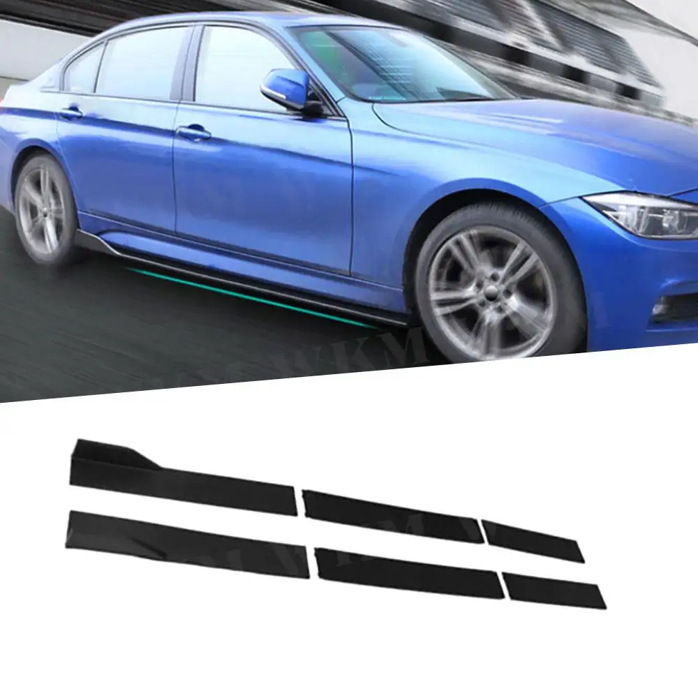 For BMW For Benz For Audi For Volkswagen ABS Side Skirts Extension Rocker Panel Body Kit Car Styling Accessories 2Pcs/set