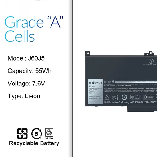 Imagen 2 del producto SKOWER 34GKR WD52H J60J5 6MT4T batería para Dell Latitude E7420 E7440 E7450 E7240 E7250 E7270 E7470 E5470 E5570 precisión 3510