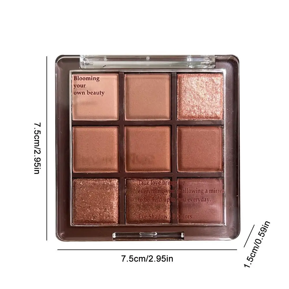 Chocolate Warm Brown Eye Shadow Nine Color Eye Shadow Plate Matte Orange Brown Earth Color Pearl Flash Eye Shadow