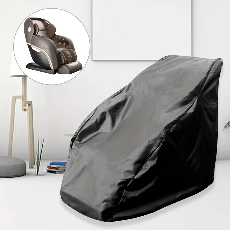 غطاء كرسي التدليك - قماش أكسفورد مقاوم للغبار والتمزق لجميع المواسم، أسود مع سحاب إغلاق للاستخدام الداخلي/الخارجي #1