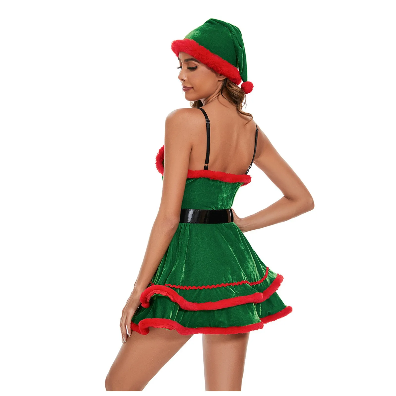 Pearl Secret Love Christmas Dress Red Green Christmas Party Stage Costume Gothic Skirt Plus Size Trendy Women Dresses 2024