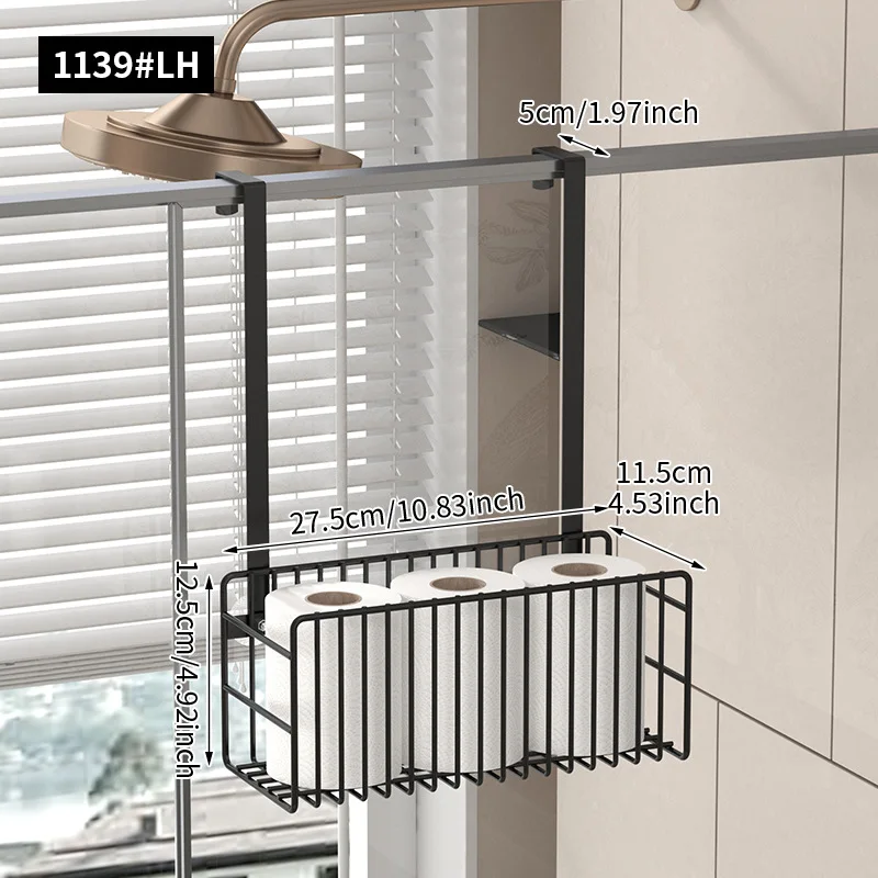 Bathroom Shower Room Rack Hanging Storage Rack Punch Free Bathroom Hanging Basket