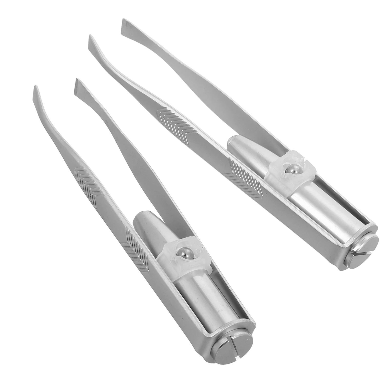 2Pcs Precision LED Eyebrow Tweezers Stainless Steel Illuminated Brow Shaper for Women Men Facial Grooming Tools