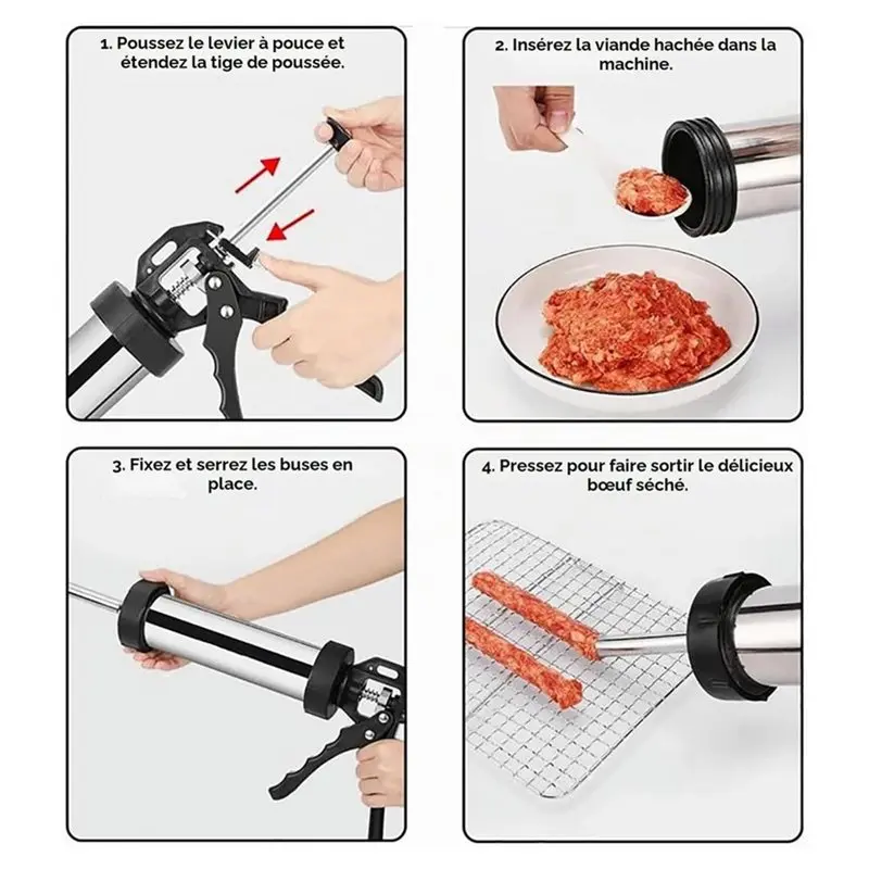 ABBO-Churros Biscuit Press Stainless Steel Churro Maker With 9 Nozzles, 12 Discs Cake Decorating Set For Home Baking