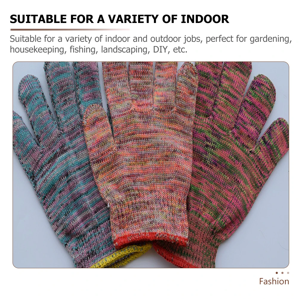 

12 Pcs Wear-resistant Gloves Premium Nylon Non-slip Gardening Safety Protective Worker Farm Breathable Stretchable Comfortable