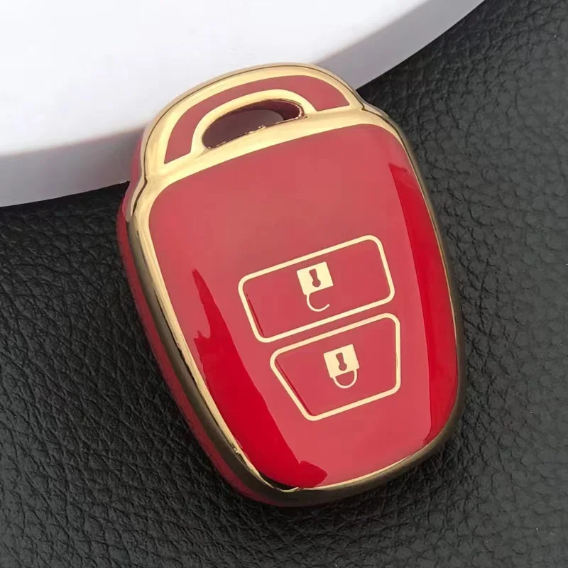 2 Buttons Soft TPU Car Key Case Cover for Toyota Corolla Fielder Vitz Rav4 MK4 Rav 4 Remote Shell Fob Holder Keychain Protector