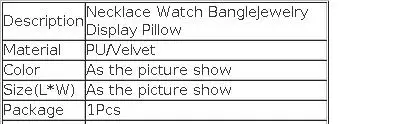 1Pcs 7*6Cm Mini White Black Grey Pu/velvet Watch Bangle Pillow Holder Bracelet Jewelry Display Chain Anklet Soft Pillow Cushion