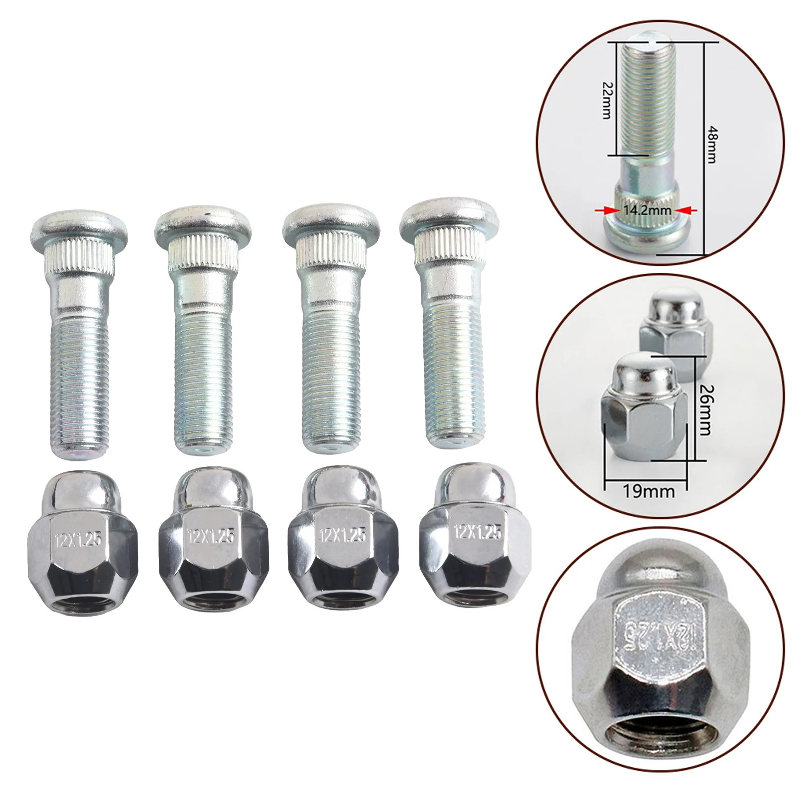 

Совершенно новый, высокое качество, 8 шт./компл., болт ступицы колеса автомобиля, автомобильные аксессуары 28365FE001 для Forester 2009-2019 M12 * 1,25, сталь