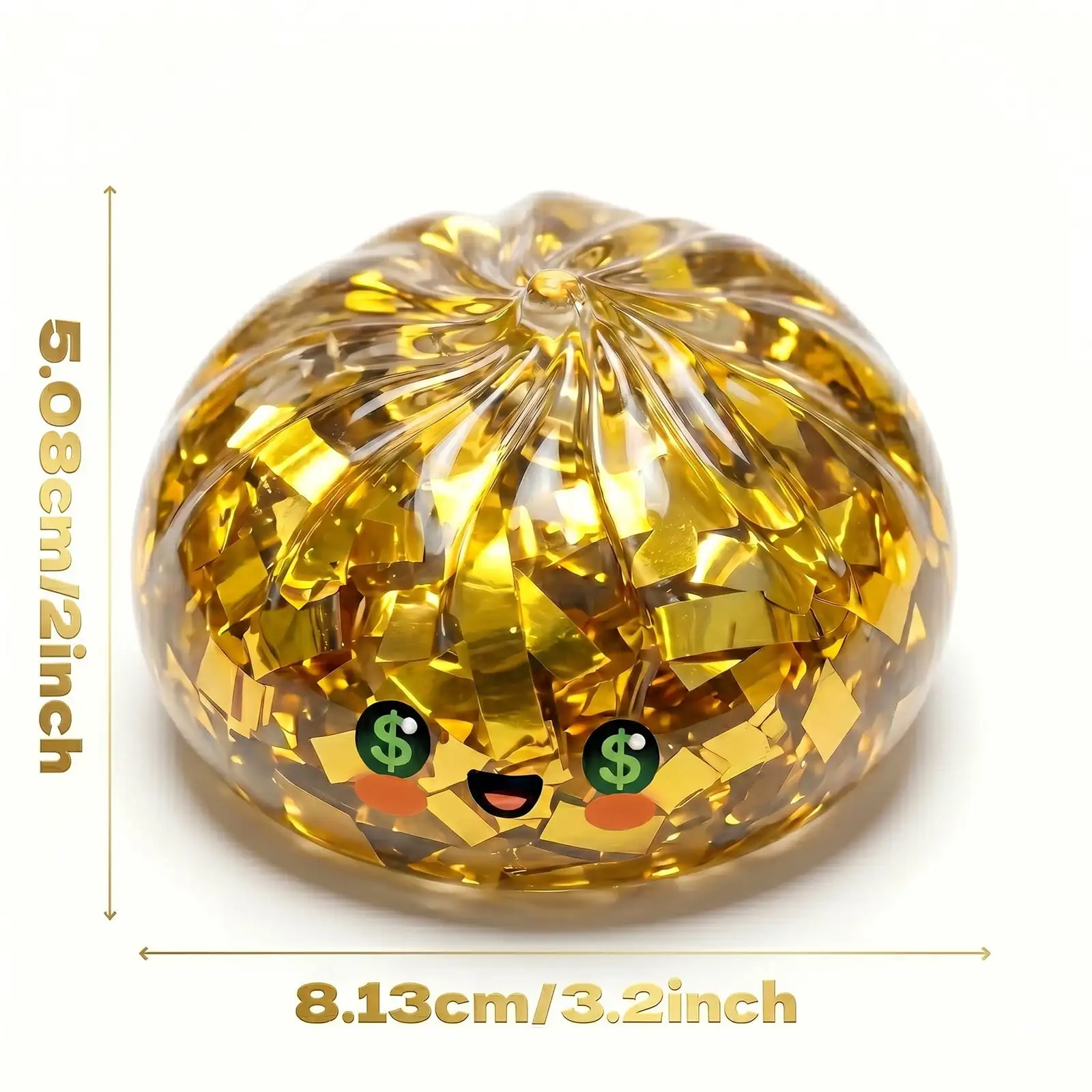 Kawaii Glitter Dumpling Squishy Mystery Box Lucky Golden Edition Fake Food Aesthetic Room Desk Decor Ornament Soft Squeeze Gift