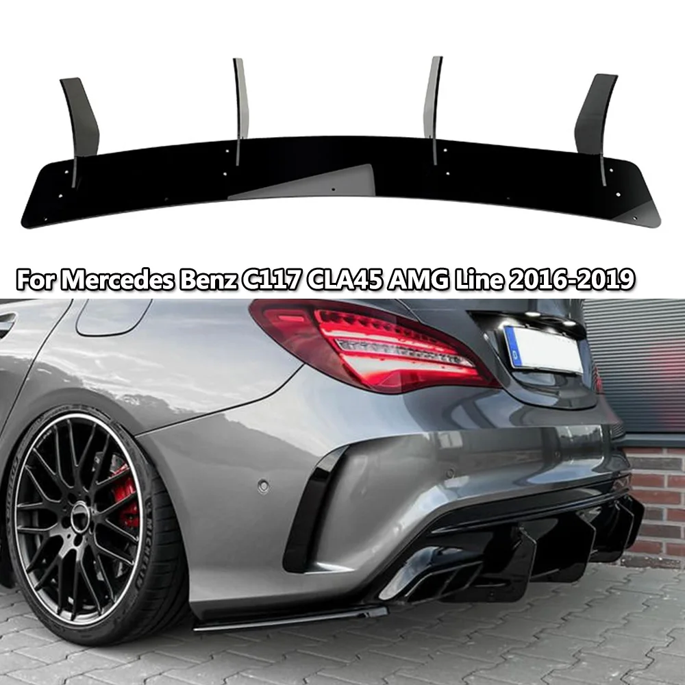 

Car Rear Bumper Lower Diffuser Lip Body Kit For Mercedes Benz CLA Class W117 C117 CLA45 AMG Sedan 2016-2019