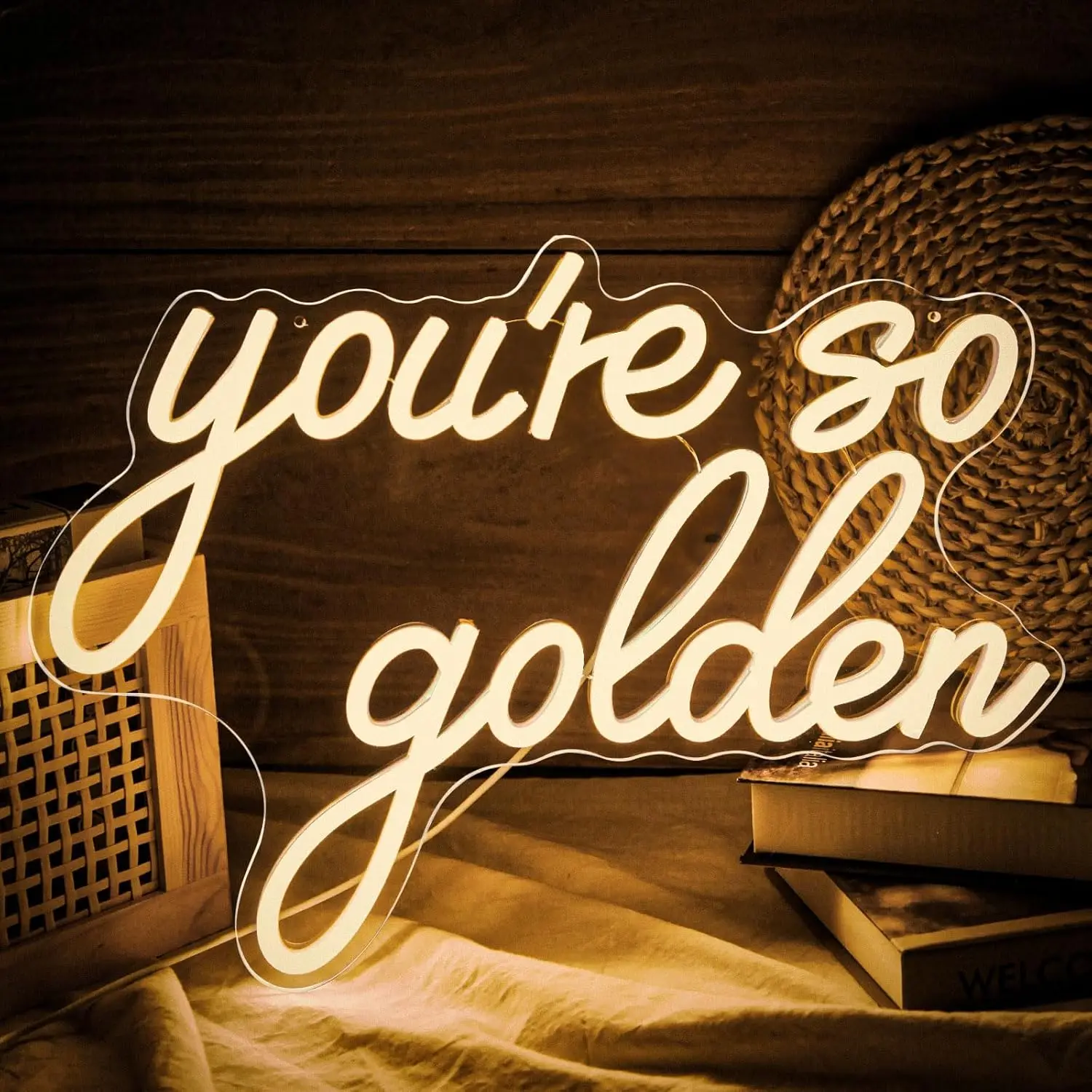 

Светодиодная неоновая вывеска «You're So Golden» с регулируемой яркостью для декора стен, спальни, питание от USB, подарок на свадьбу, помолвку, день рождения, вечеринку, для бара