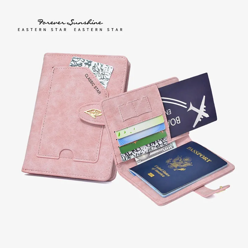 

RFID-блокировка, сумка для карт с несколькими слотами, ID-держатель для паспорта для женщин, дорожная сумка Billeteras Carteras Bolsas Para Mujer