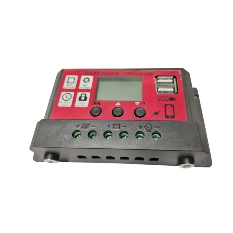 PWM Solar Charge Discharge Controller 10/20/30A Anti Reverse Connection for Car Solar Cell Panel Outdoor Hiking Power Use