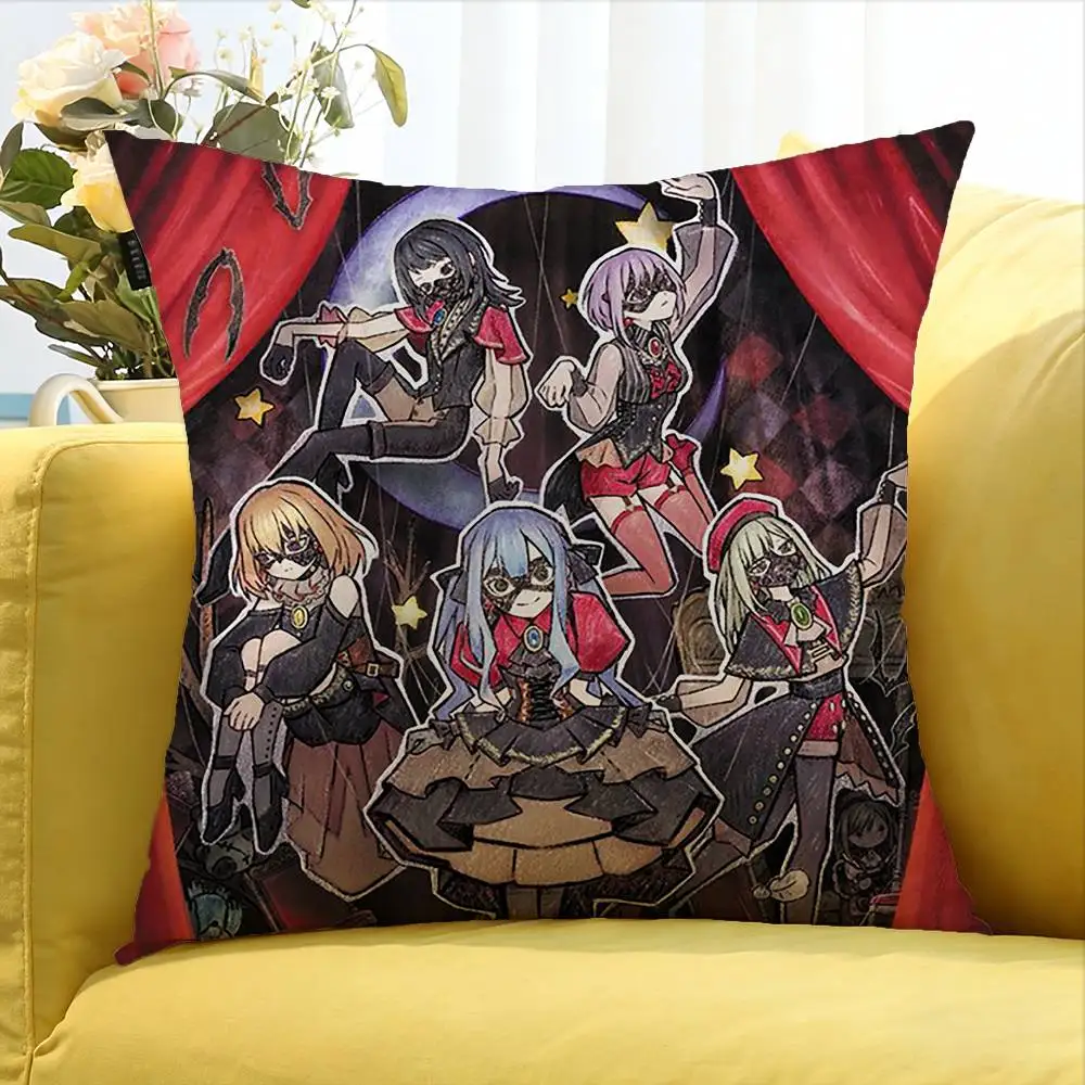 BanG Dream A-Ave Mujica   Various Sizes Square Pillow Case For Car Home Bedchamber Decor