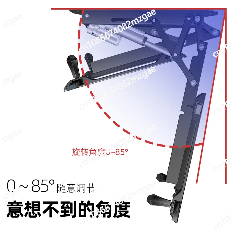 60/65/75 inch TV electric flip folding hanger suction ceiling hidden ceiling telescopic lifting bracket