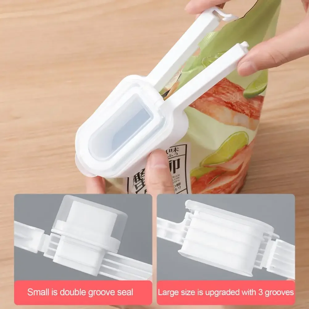 Useful Sealing Clip Practical 180 Degree Flip Lid Food Sealer Wide Mouth Dumping Food Bag Clamp Kitchen Gadget for Dorm