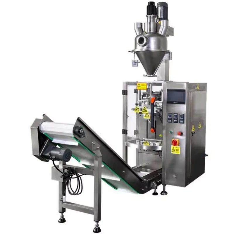 Automatic VFFS Doypack Sealer for Spice Salt Chilli Milk Bean Powder Industrial Motor Core Food Packing Machine Custom