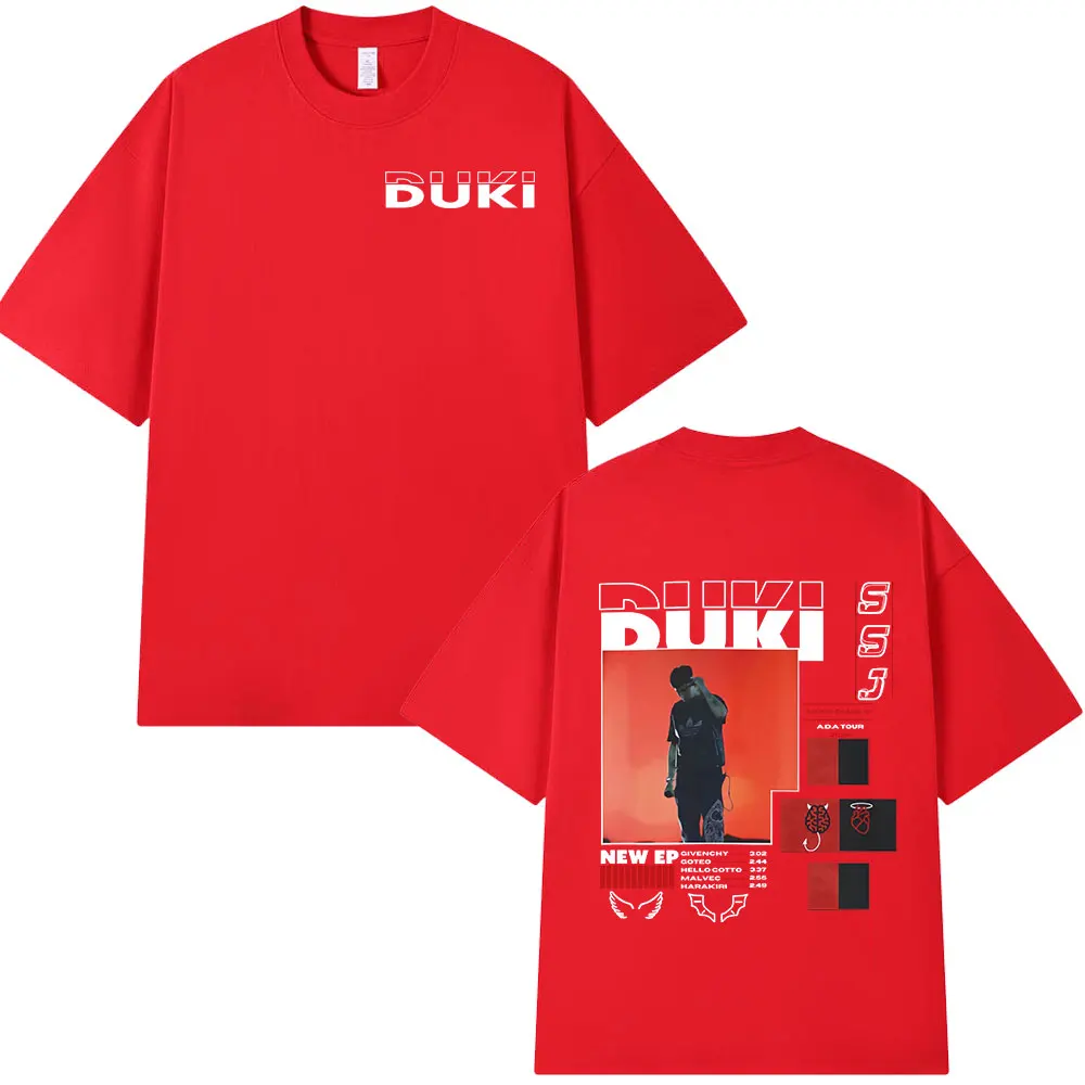 Rapper Duki ADA Tour 2024 Merchเสื้อยืดผู้ชายเสื้อผ้าผู้หญิงผ้าฝ้ายขนาดใหญ่เสื้อยืดHip Hopแขนสั้นเสื้อT streetwear