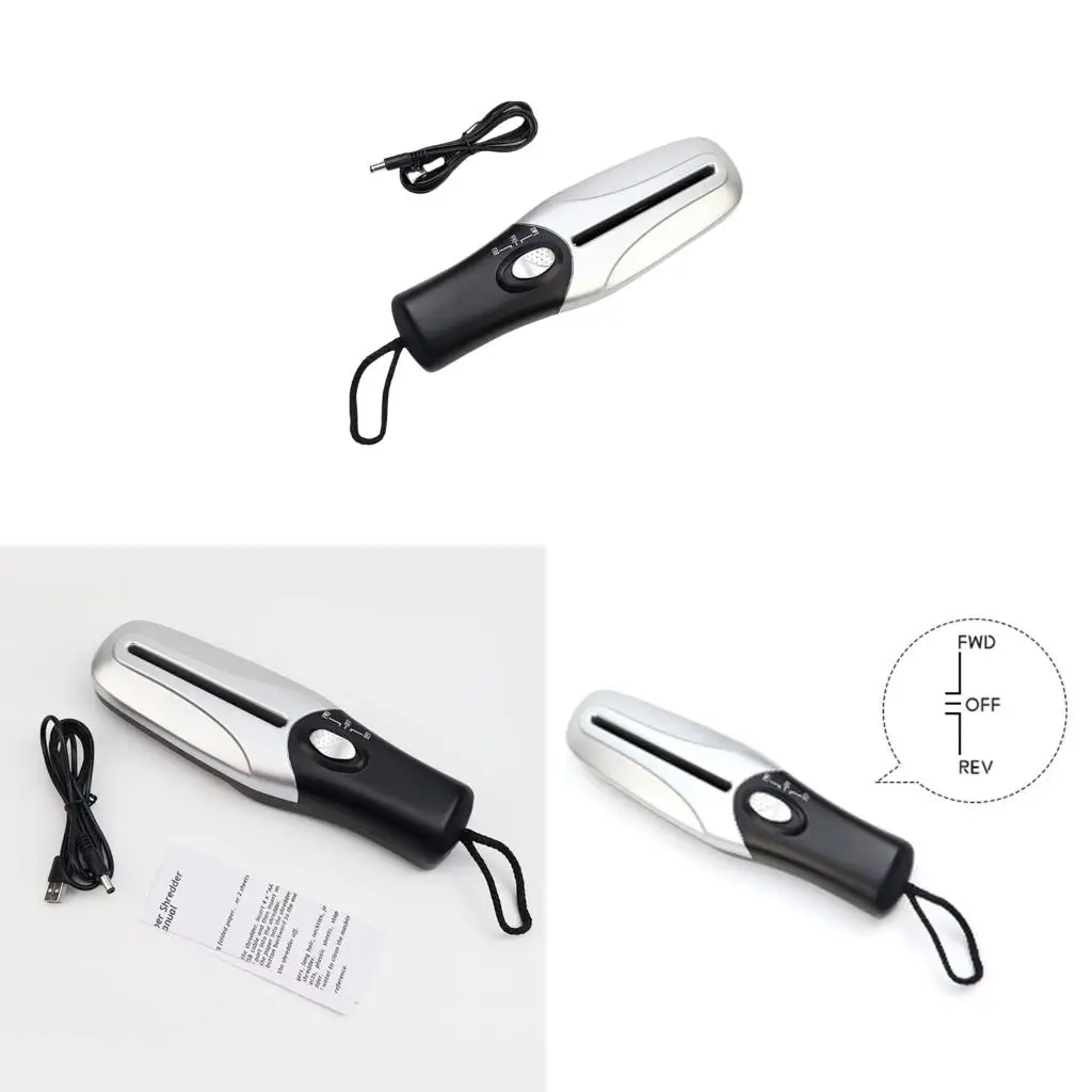 Miniature Paper Handheld Paper Cutting Tool USB/Battery Power 6mm Strips Cut for Privacy Protections